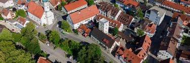 Panoramaansicht vom Ortskern Schwaben